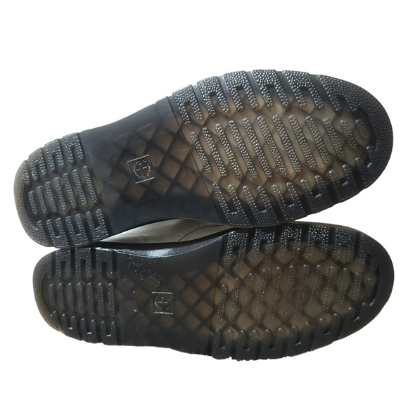 Dr. Doc Martens Zavala Leather Air Wair White Black Combat Boots Women 10 New - Picture 7 of 12